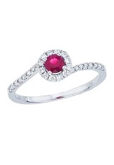 beautiful white gold diamond ruby gemstone birthstone baby ring